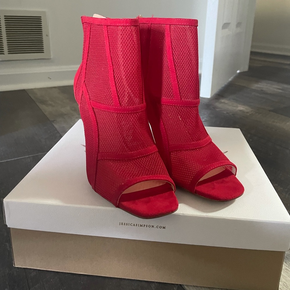 Jessica Simpson red heels